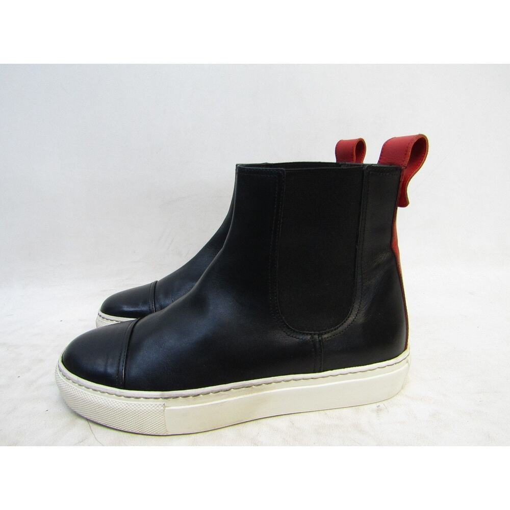M Gemi Womens Size 36 EUR Black Leather Chelsea Ankle Fashion Boots Booties